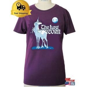 The Last Unicorn Movie Fitted Plum T-Shirt Unisex